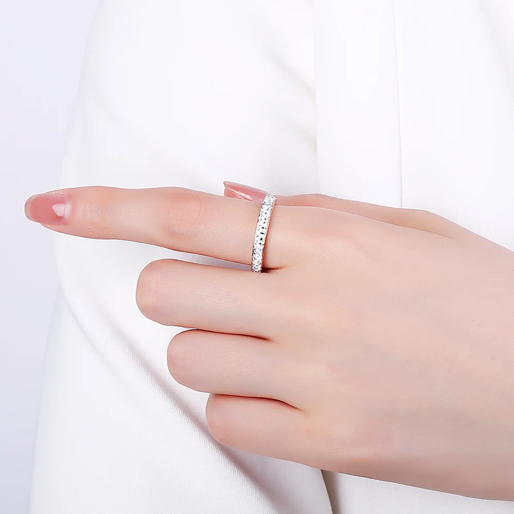 New 2020 Minimalist Crystal Thin Rings for Women Daily Brilliant Cubic Zircon Top Quality Versatile Girls Finger Ring Jewelry