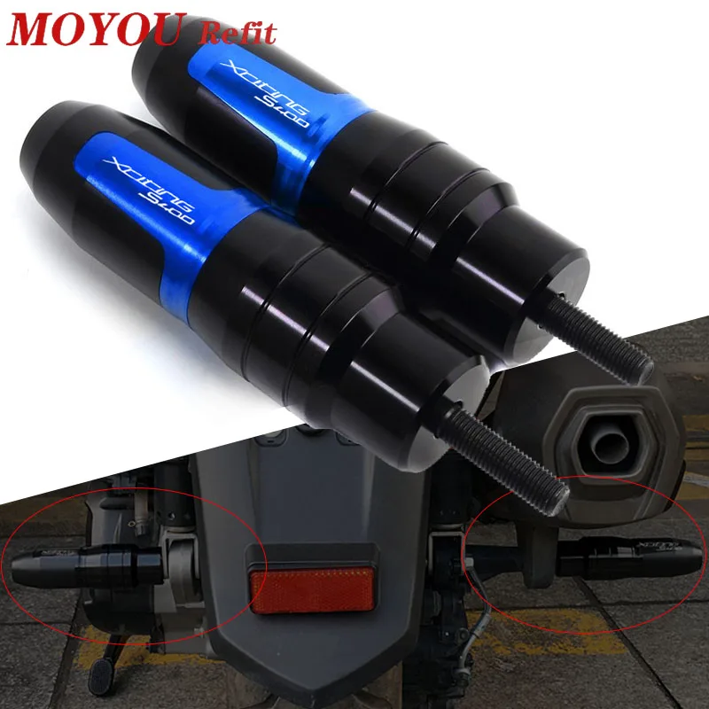 

For KYMCO XCITING 400 S400 XCITINGS400 2017-2023 Motorcycle CNC Frame Crash Pads Exhaust Sliders Crash Protector Hot Sale