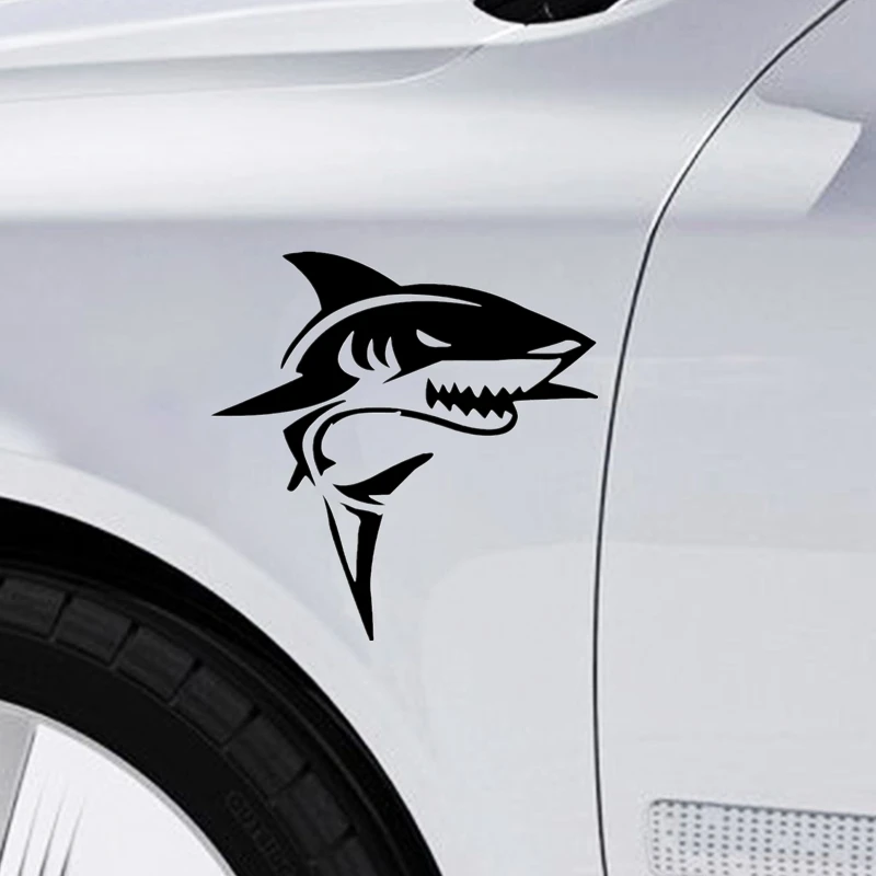 CK20495 # decalcomania in vinile fustellato Shark Car Sticker decorazioni Auto impermeabili sul finestrino posteriore del paraurti della carrozzeria