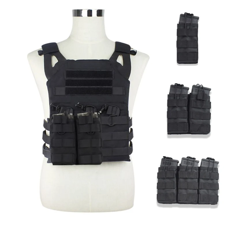 

Molle Vest Pouch Tactical Military Accessories Army Paintball Shooting Rifle 1000D Nylon Single / Double / Triple Magazine Pouch