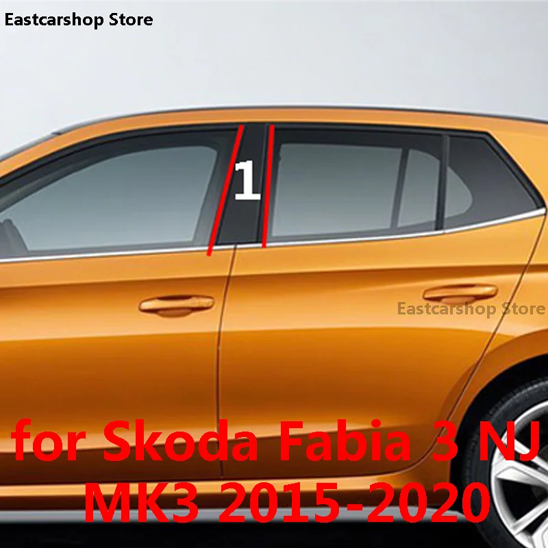 

For Skoda Fabia 3 NJ 2015 2016 2017 2018 2019 2020 MK3 Car Door Central Window Middle Column Decoration Strip PC B C Pillar