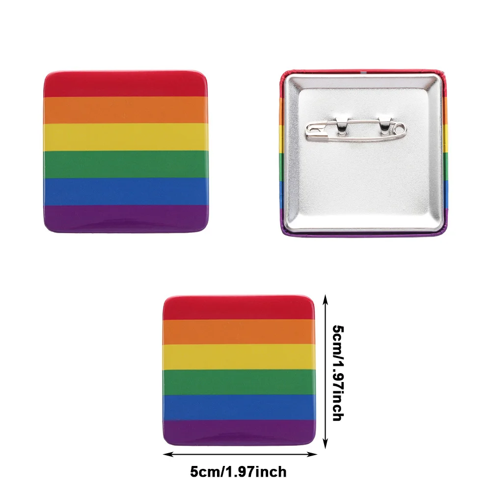 LGBT Flag Rainbow Heart Brooch Peace and Love Enamel Pins Clothes Bag Lapel Pin Gay Lesbian Pride Icon Badge Unisex Decoration