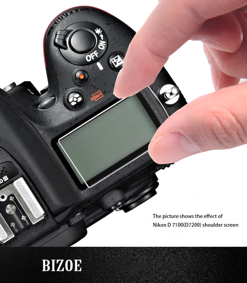 BIZOE SLR 카메라 숄더 스크린 필름, 니콘 D750, D810, D7100, D7200, D7500, D500, D850 용, 강화 유리 보호 필름 액세서리