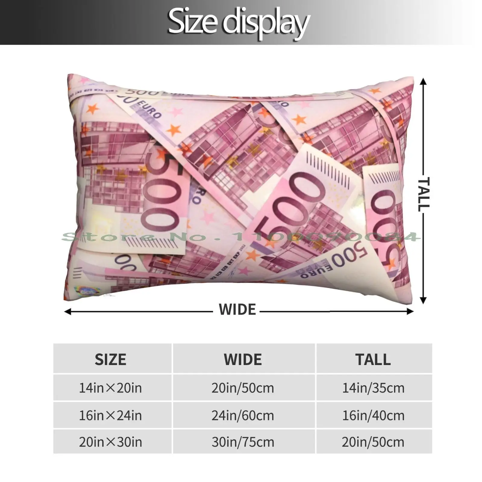 Cheddar : Eurozone Pillow Case 20x30 50*75 Sofa Bedroom Money Dollars Euros Cheap Online Pounds Price Funky Funny Top Famous