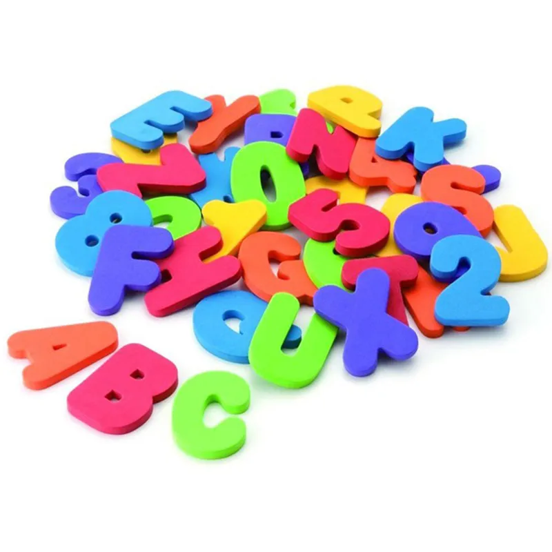 

36pcs/set Alphanumeric Letter Bath Puzzle EVA Kids Baby Toys Early Educational Kids Bath Funny Toy Bathroom Suction Up Water Toy