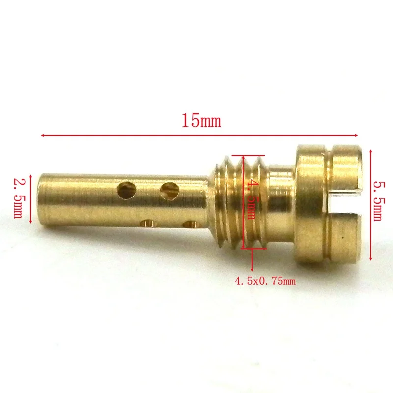 Motorcycle Carburetor Slow Pilot Jet 4.5mm X 0.75mm Available Size 30-80  for Keihin CV CVK FCE CARB N424-25  Injector Nozzle