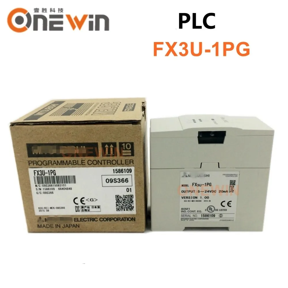 FX3U-1PG MELSEC-F plc novo e original que posiciona a frequência de saída do módulo 200 khz do plc do bloco