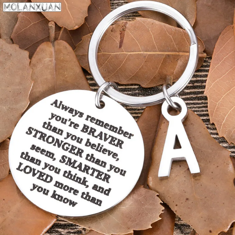 Fashion Keychain Birthday Graduation Gifts for Him Her Quote \