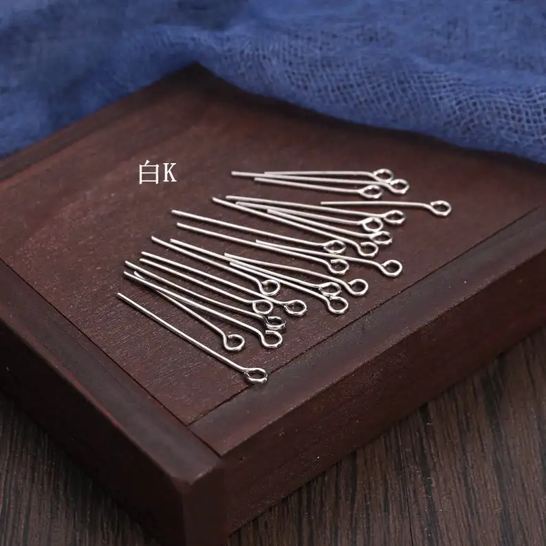 7000pcs 20mm/24mm/28mm/32mm zine alloy Eye pins, Extra Long Eye Pins, Jewelry Beading, Hoop, Earring, Wire Wrapping