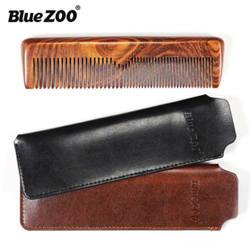 

Natural Black Golden Sandalwood Comb Durable Wide and Fine Teeth Combination Comb 16CM Hair and Beard COMB Grooming