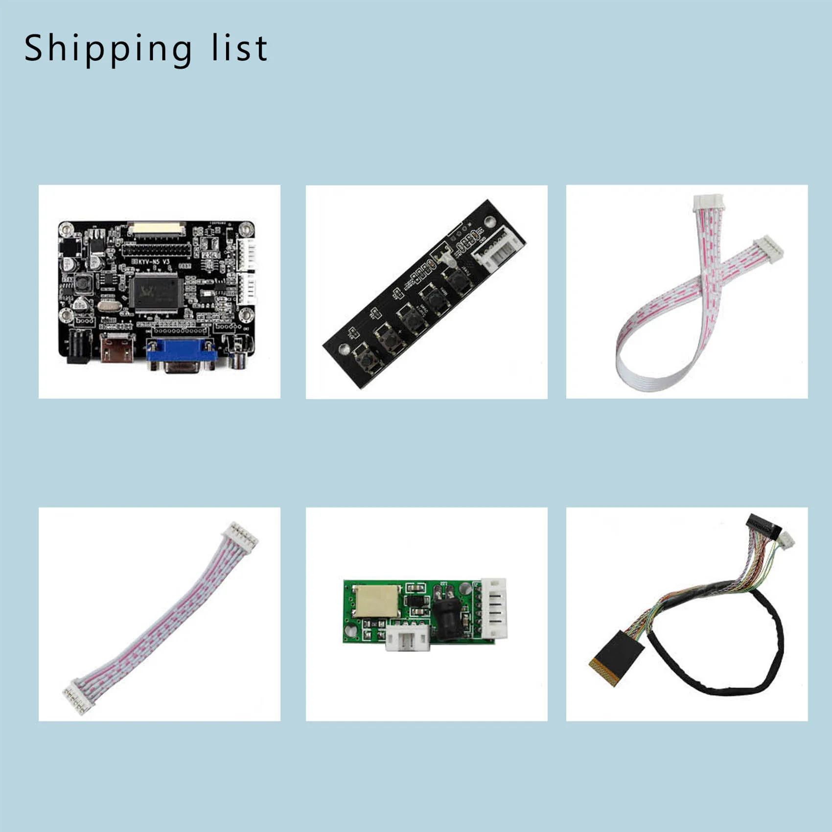 HD-MI VGA AV وحدة تحكم بشاشة إل سي دي محرك مجلس متوافق مع العمل 12.3 بوصة 1920x720 HSD123KPW1-A30 HSD123KPW2-D10 شاشة LCD