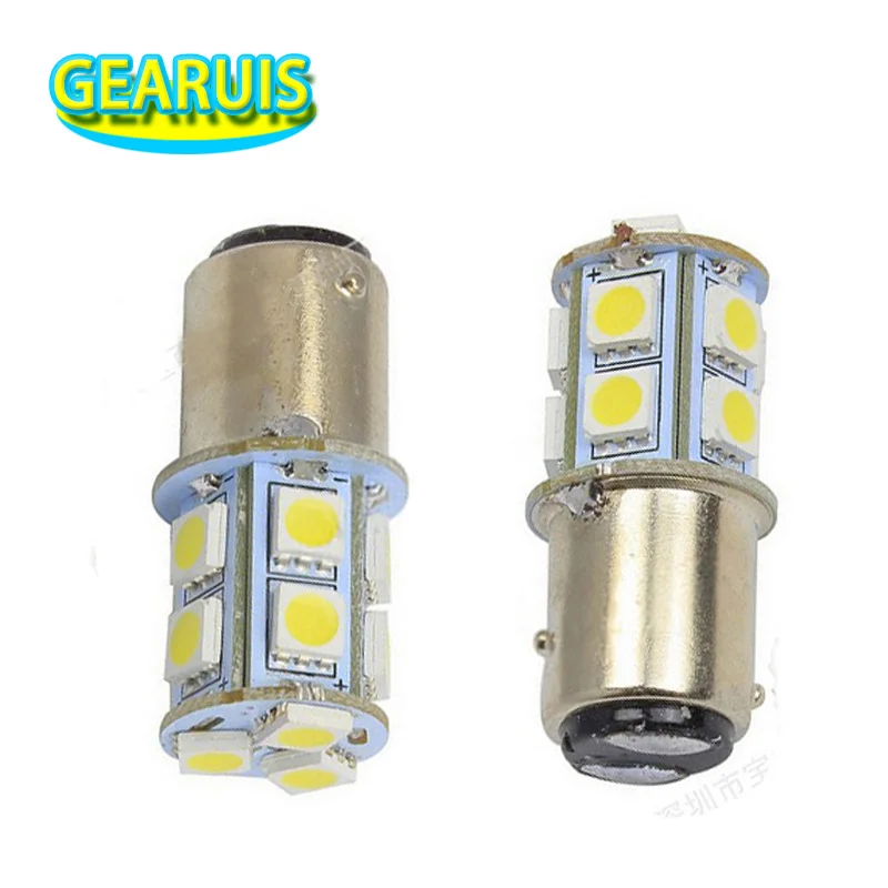 

100 шт. 1157 bay15d p21/5w 13 smd 5050 автомобильные светодиодные лампы стоп-сигнала 21/5 Вт автомобильные дневные ходовые огни Источник света автомобиля Белый красный 12 В