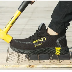 Men Work Boots Sneakers Industrial-Shoes Toe-Work Puncture-Proof Comfortable Men's Casua Safety-Shoes Lace-Up Desert-Combat