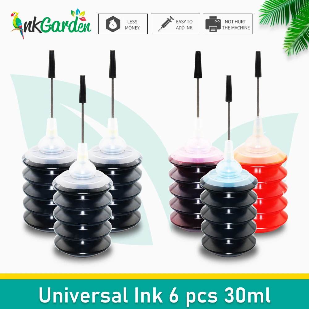 Black and Color Universal 30ml Dye Ink K C M Y Refillable Ink Kit For HP for Canon For Brother For Epson Printer