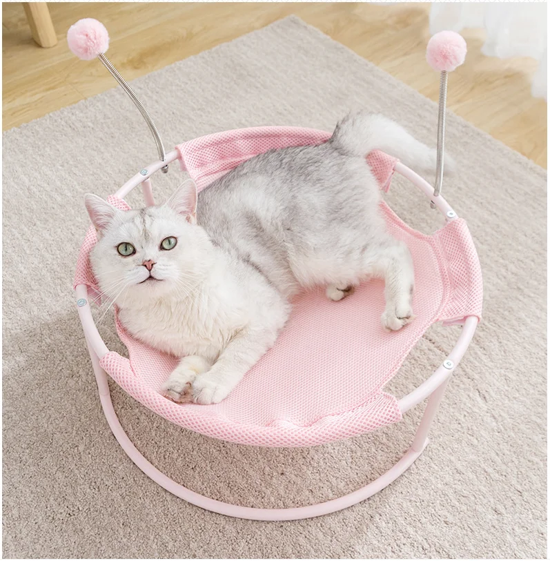 

New Cat Hammock Pet Bed Cat Recliner Shaker Breathable Mesh Cloth Removable And Washable Small Pet Cat Summer Bed Puppy Products