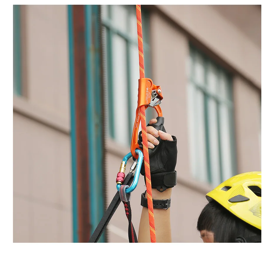 Outdoor Klettern SRT Hand Ascender Gerät Bergsteiger Griff Ascender Linke Hand Rechts Hand Klettern AusrüstungRope Werkzeuge – Detail 6