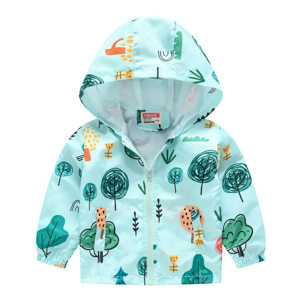 2020 Spring Kids Clothes Boys Jackets Children Hooded Zipper Windbreaker Coat Baby Fashion Print Coat Infant Outerwear For Girls