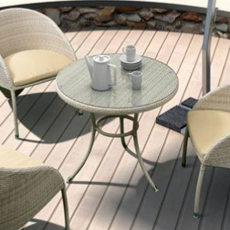 Outdoor Garden Balcony Rattan Table And Chair Three-Piece Combination Terrace Leisure Creative Furniture Set