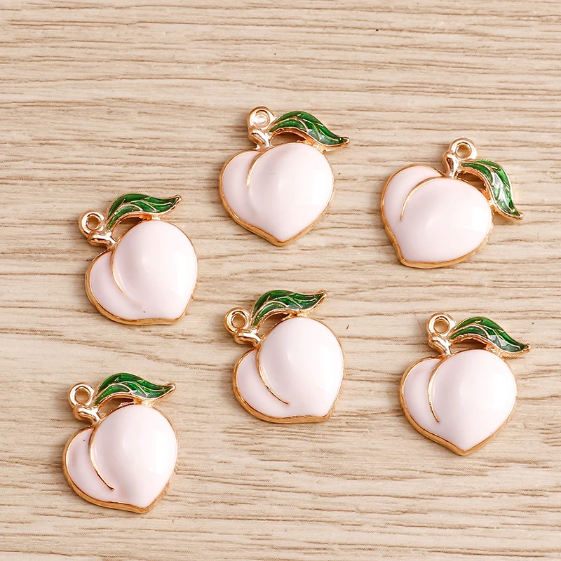 10 teile/los Emaille Charms für Ohrringe Anhänger Halsketten Obst Erdbeere Ananas Banane Orange Charms Handgemachte Schmuck Machen – Detail 18