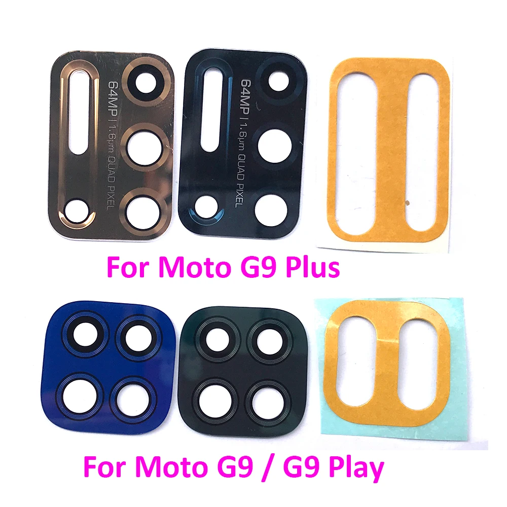 2Pcs，NEW Camera Glass Lens Cover With Adhesive For Moto One Vision Hyper Fusion Z3 E6 G9 Play Power Z4 G9 E6 E7 Plus E2020