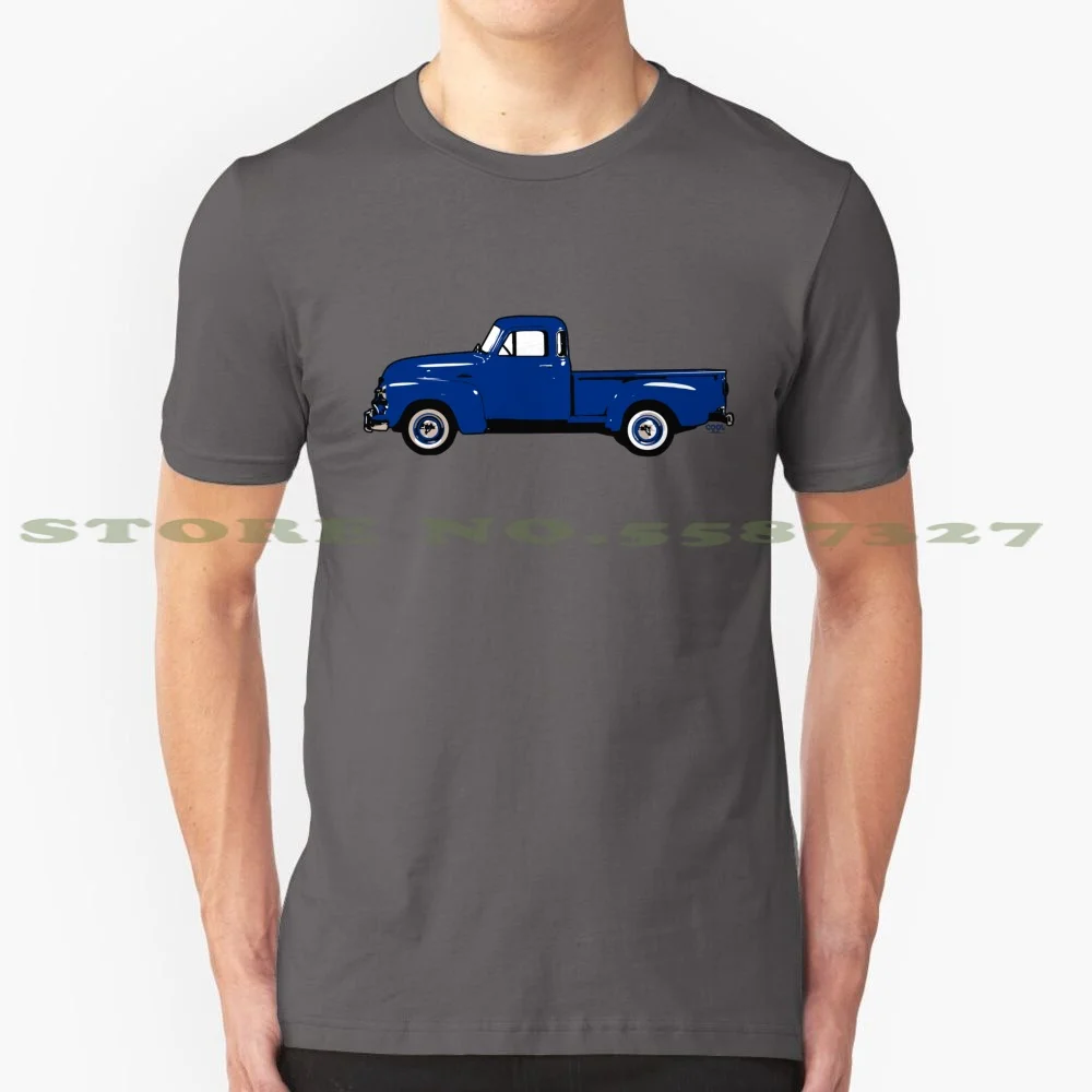 48-54 Blue 3100 Truck 100% Cotton T-Shirt Pickup Pro Era 55 1948 1949 1950 1951 1952 1953 1954 Advanced Design 3100 Deluxe