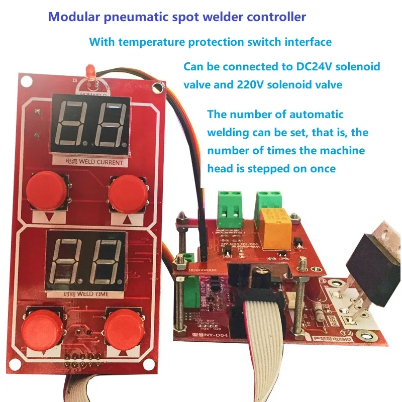 NY-D07 Pneumatic spot welder transformer controller control board can be connected to solenoid valve with linkage welding