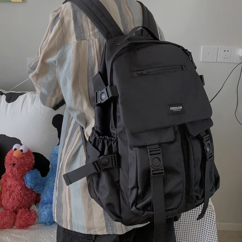 

Backpack women's large capacity Korean high school students' schoolbag ins wind men's computer travel bag