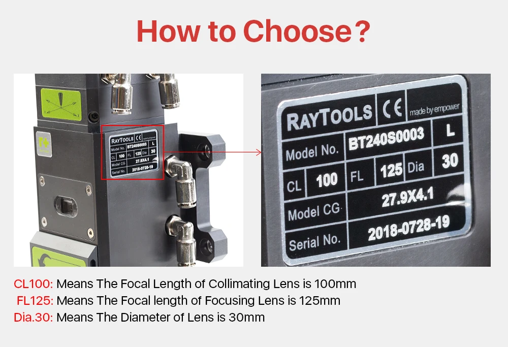 Ultra arayc faserlaser kollimator & fokus linse d28 d30 d37 f75/f100/f125/f150/f200 für ray tools wsx bodor lasers chneidkopf – Detail 6