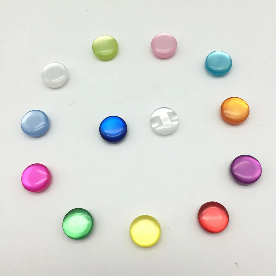 20pcs 12mm Child Clothes Candy Color Eye Cat Stone Resin Buttons Pearl Sewing DIY Crafts Scrapbooking Embellishments