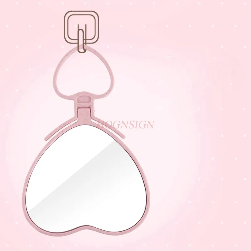 Small Mirror Heart Shaped Mirror Hd Desktop Desktop Dressing Mirror Small Fresh Hanging Princess Mirror Sale