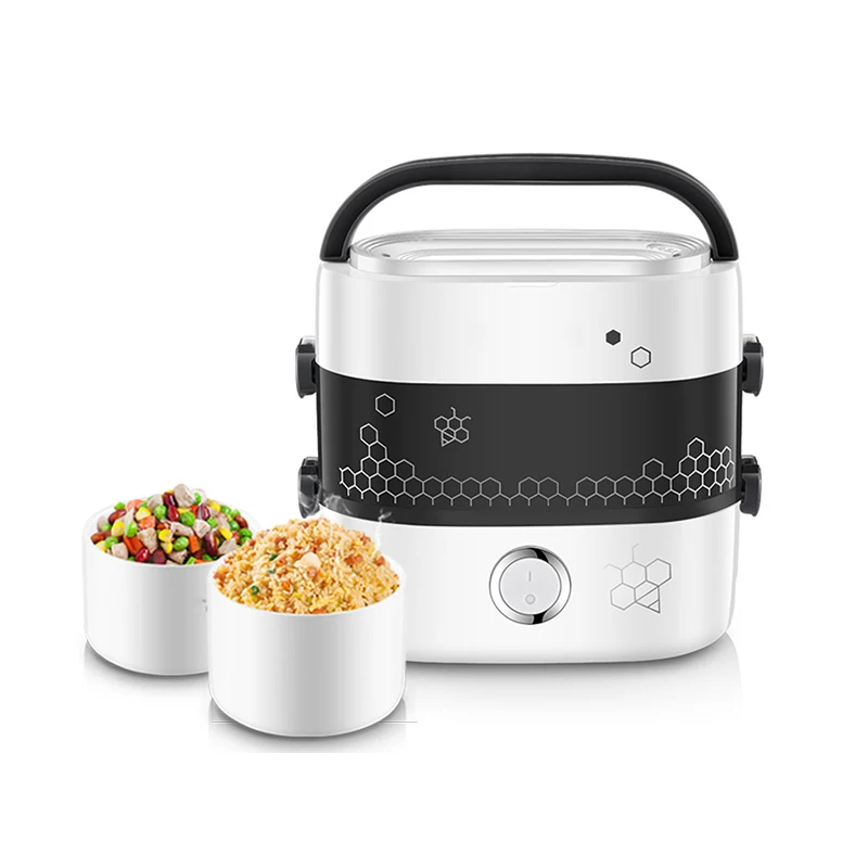 صندوق غداء كهربي من السيراميك يمكن توصيله للحفاظ على الحرارة 250 واط التلقائي علبة طعام للتسخين موقد صغير لطهي الأرز