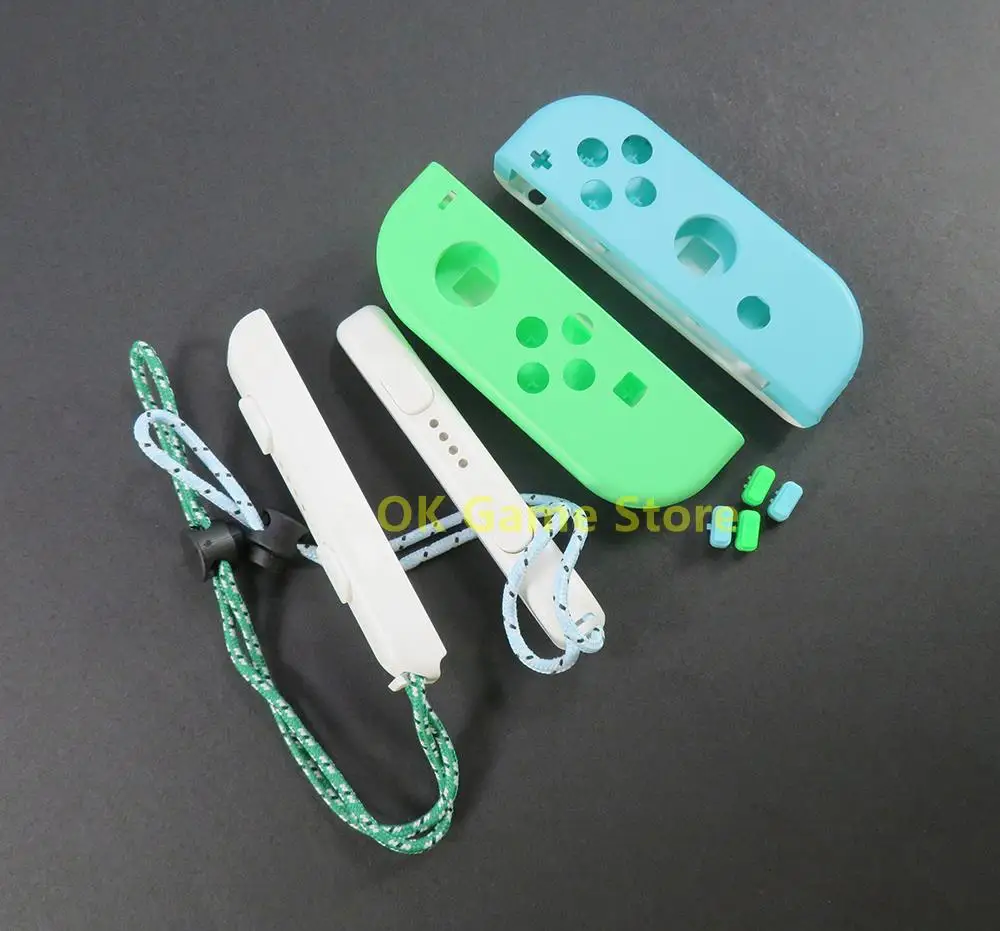Custodia da 1 set/lotto con set completo di pulsanti di ricambio per Nintendo Switch Animal Crossing Console Joy con pulsanti della custodia