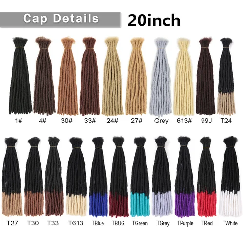 Imagen 2 del producto Extensiones de Cabello sintético hechas a mano para mujeres y hombres, pelucas de ganchillo con degradado, de 10 a 20 pulgadas, para la ciudad de la exposición