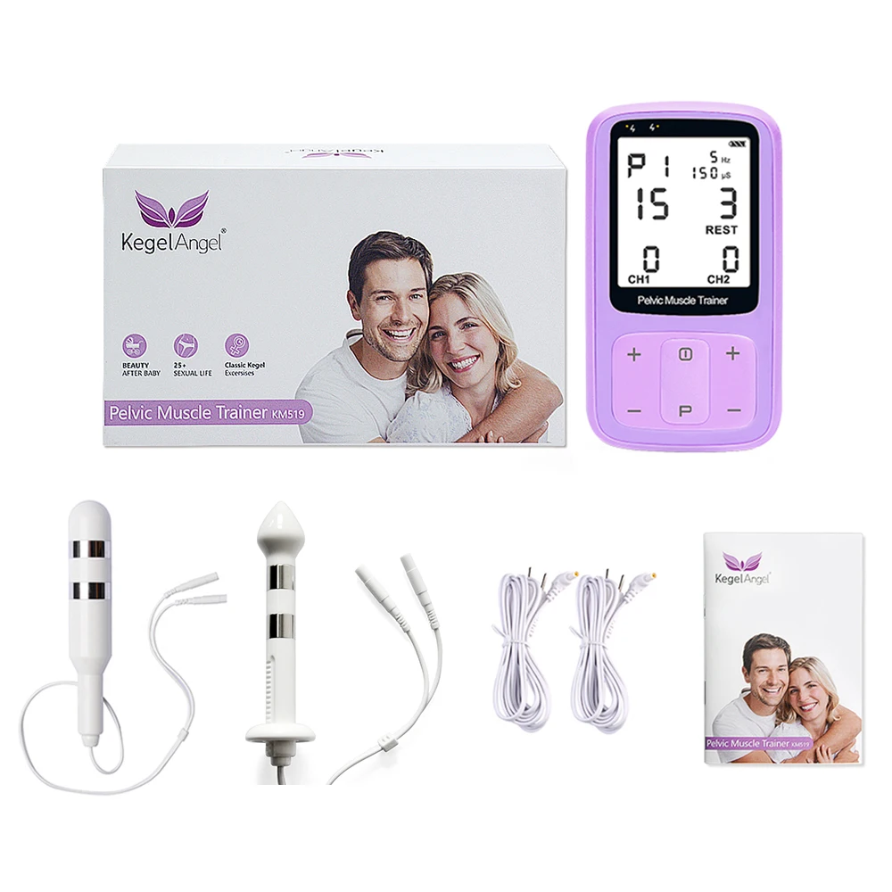 

Pelvic Muscle Electrical Trainer Kegel Exerciser Incontinence Therapy with Vaginal and Anal Probe for Women and Men