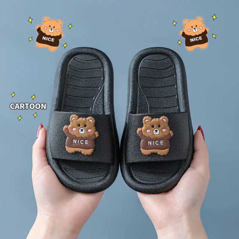 Bär und Kaninchen Cartoon Kinder Hausschuhe Mädchen Junge Sommer Home Bad Schuhe Komfort Nicht-Slip Kinder Hausschuhe Licht Innen schuhe