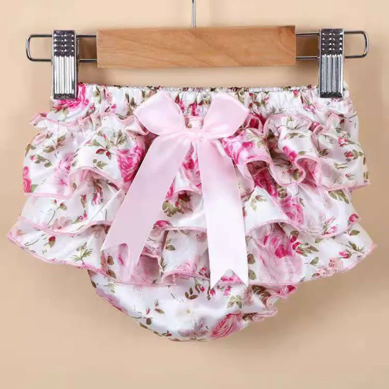 Ruffle Lace Baby Bloomers Diaper Cover Newborn Tutu Ruffled Panties Baby Girls,Leopard Infant Baby Short