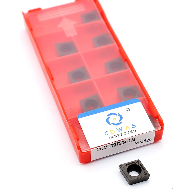Твердосплавные пластины CCMT060204 CCMT09T304 CCMT120408 TM PC4125, высококачественный внешний токарный инструмент, токарный станок с ЧПУ, режущий инструмент для стали