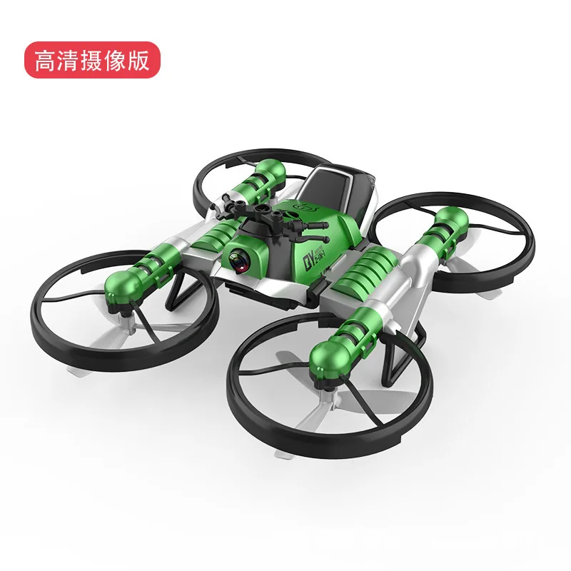 Unique 2-in-1 Camera Drone and Remote Control Car Motorcycle Multi-functional Folding Quadcopter Helicopter Dron and RC Car Toys