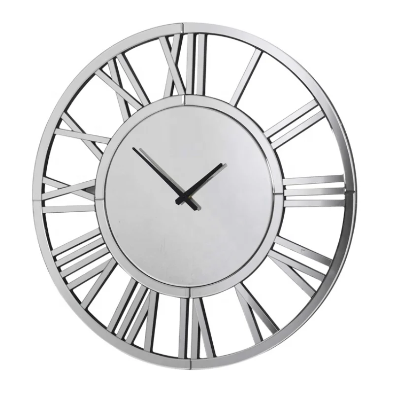 Hot Sale Luxury And Modern Crushed Diamond Mirror Wall Clock