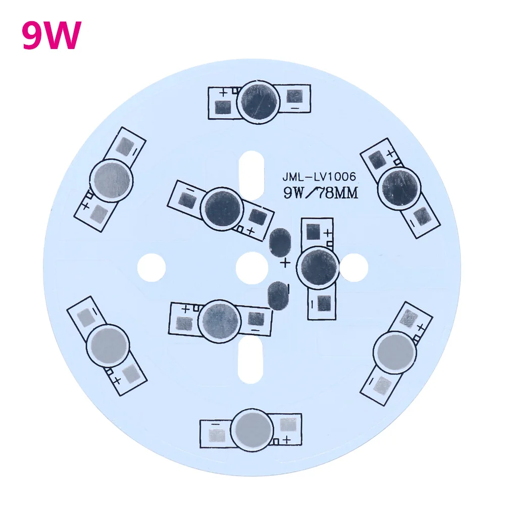 10PCS 1W 3W 5W 7W 9W 12W 15W 18W 21W 24W Aluminum Substrate Baseboard DIY Torch Light Board Heatsink 20mm 100mm 78mm 49mm 118mm