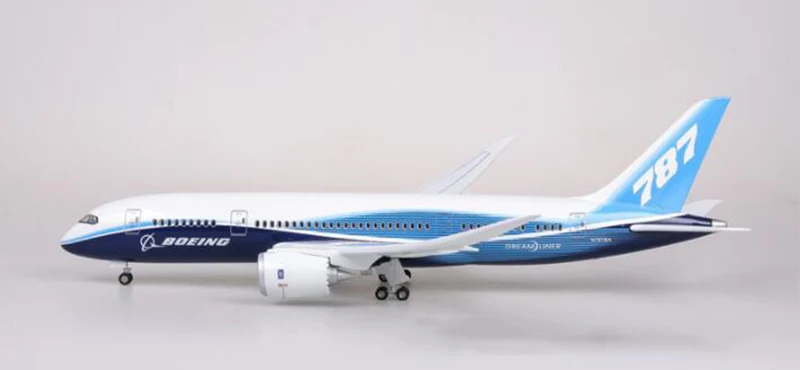 47cm飛行機モデルおもちゃ787 b787ドリームライナーモデル,ライトと
