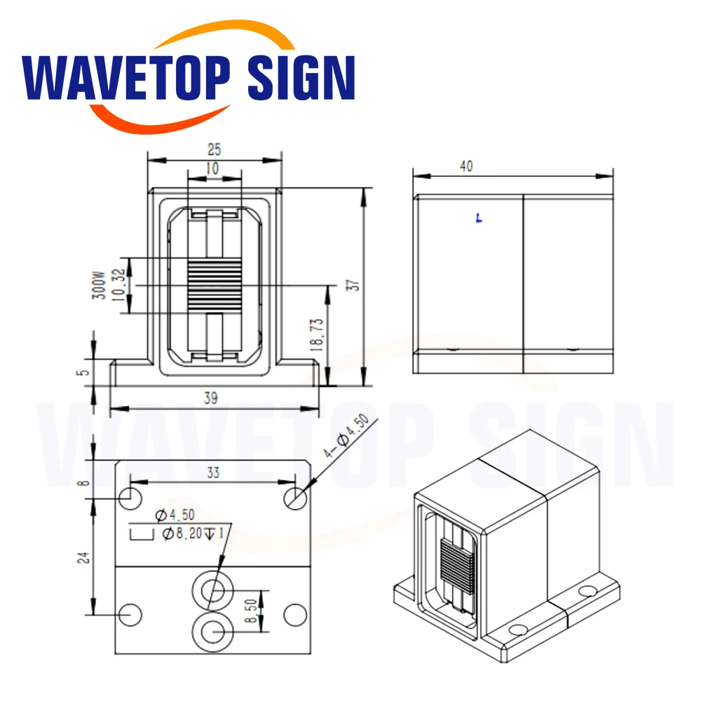 WaveTopSign 300W 808nm диодный лазерный модуль для удаления волос