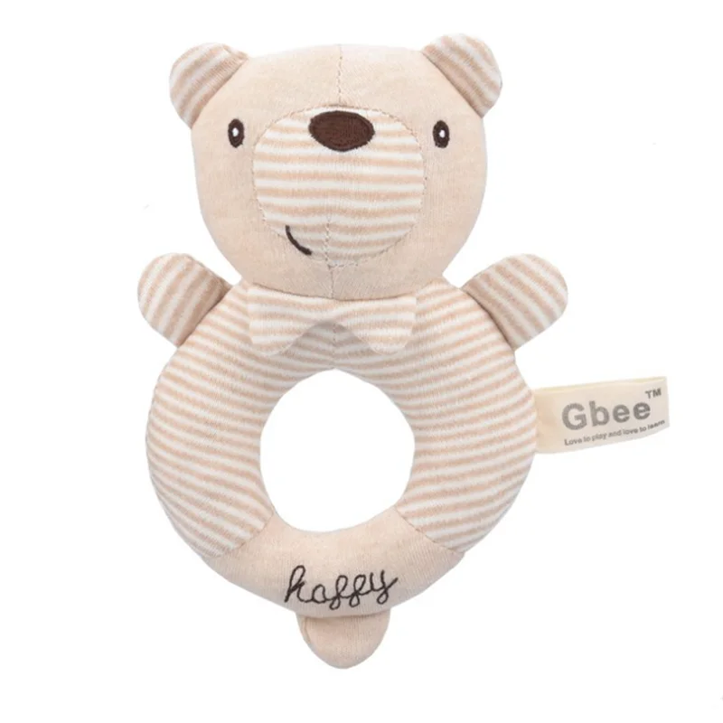 Newborn Baby Rattles Rabbit Bear Grab Ability Training Toys Infant Stroller Bed Hanging Bell Plush Dolls игрушки для детей