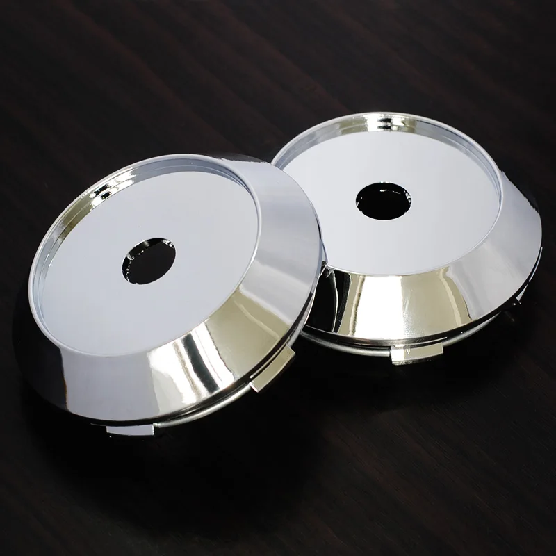 4pcs 70mm 63mm Fit 50mm Flat Logo Chrome No Logo Car Wheel Center Cap Auto Wheel Rim Hub Cap Dust Cover Automobile Part