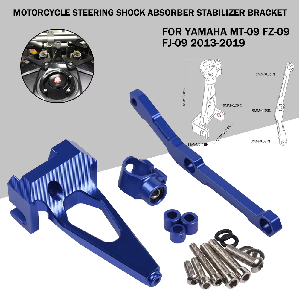 For YAMAHA MT-09 MT09 FZ-09 FZ09 2013 - 2020 Motorcycle Accessories Stabilizer Steering Damper Mounting Bracket Mount Kit Parts