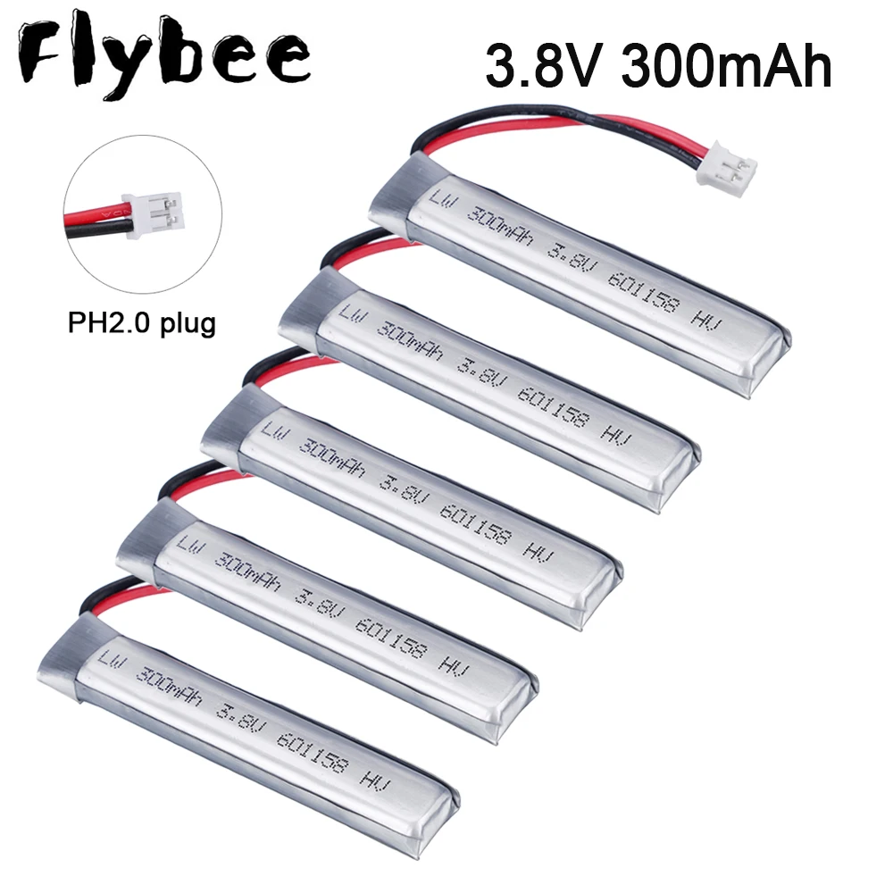 HV 4.35V Lipo Battery 3.8V 300mAh 30C/60C 1S PH2.0 Plug for Mobula7 Snapper 6/7/8 65/75 Drone