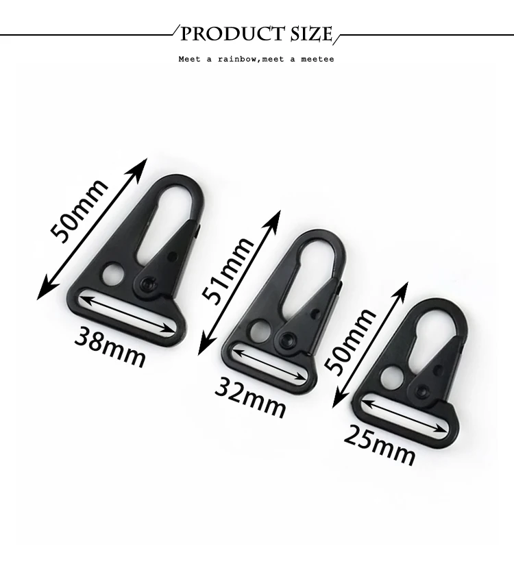 2/4/10Pcs 20/25/32/38mm Metal Strap Buckles Bag Trigger Snap Hook Webbing Chain Clasp Dog Collar Buckle DIY Hardware Accessories