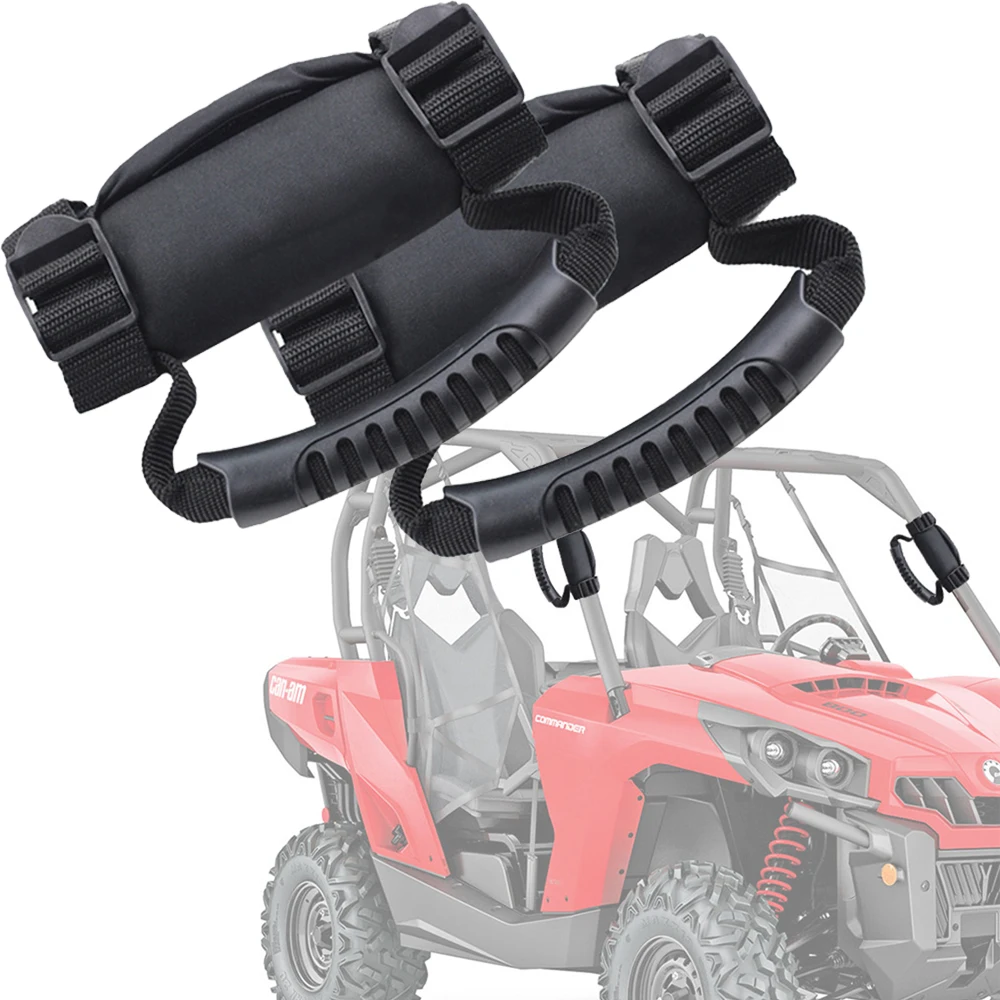 MOVOTOR ATV UTV Roll Bar Grab Handle 2 Pack for Diameter 2.24 inch roll bars and cages such as Polaris-Kawasaki-Honda-Yamaha