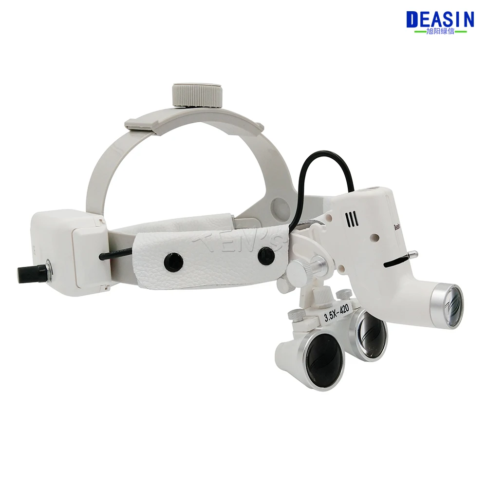 High Quality Dental Loupes With Head Light Lamp Head Wear Surgical Loupes With High Spot Headlight AC/DC With Loupes