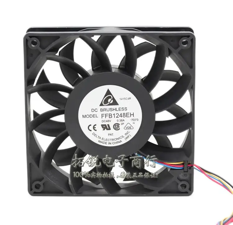 

Delta Delta FFB1248EH 12025 12CM 48V 0.38A Four-Wire PWM Speed Control Cooling Fan